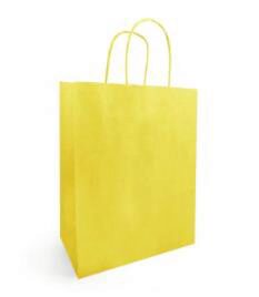 SAC PAPIER KRAFT JAUNE 180X80 HT 22 CM 50PCES