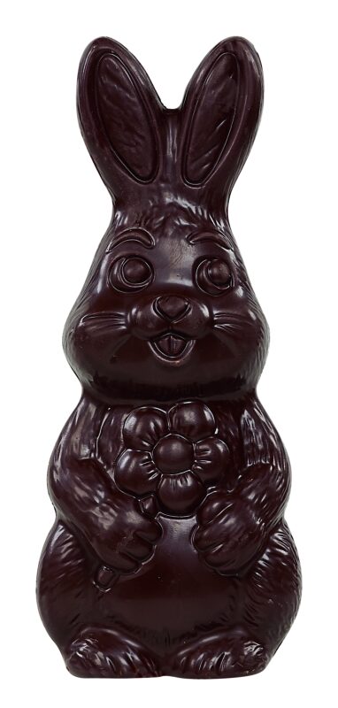 HOLLOW DARK CHOCOLATE HARE IN TUBO 14CM 32 X 50GR