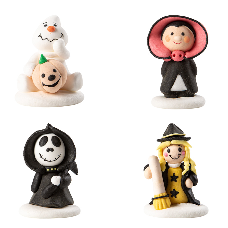 1091124 ASSORTMENT HALLOWEEN SUGAR FIGURINE 3D 55MM 24PCS ***S/CDE***