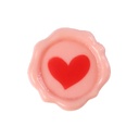 2068054 TAMPON ROSE AVEC COEUR ROUGE CHOCOLAT Ø3CM 175 PCES ***S/CD***