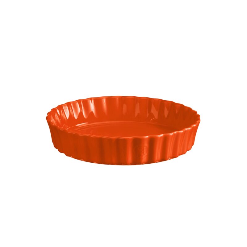 EMILE HENRY ROUND FLUTED TUSCANY PAN 24CM-1.15L - ORANGE