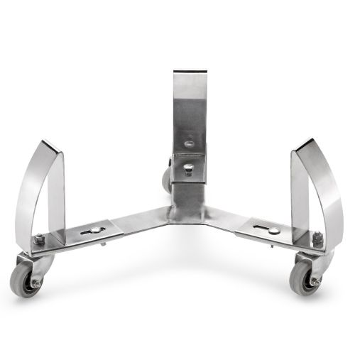 CHARIOT INOX POUR RECIPIENT ROND REGLABLE