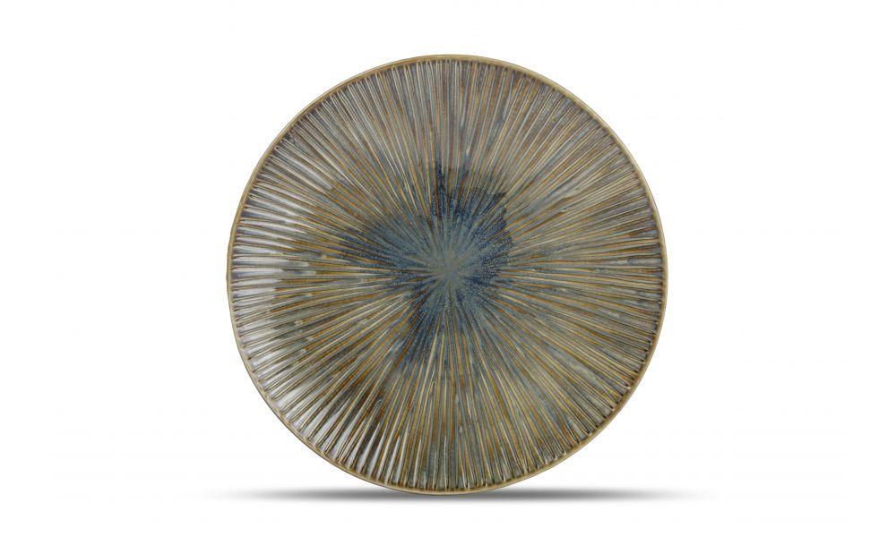 F2D FOREST HALO BLEU/VERT  ASSIETTE PLATE 28CM - 605072