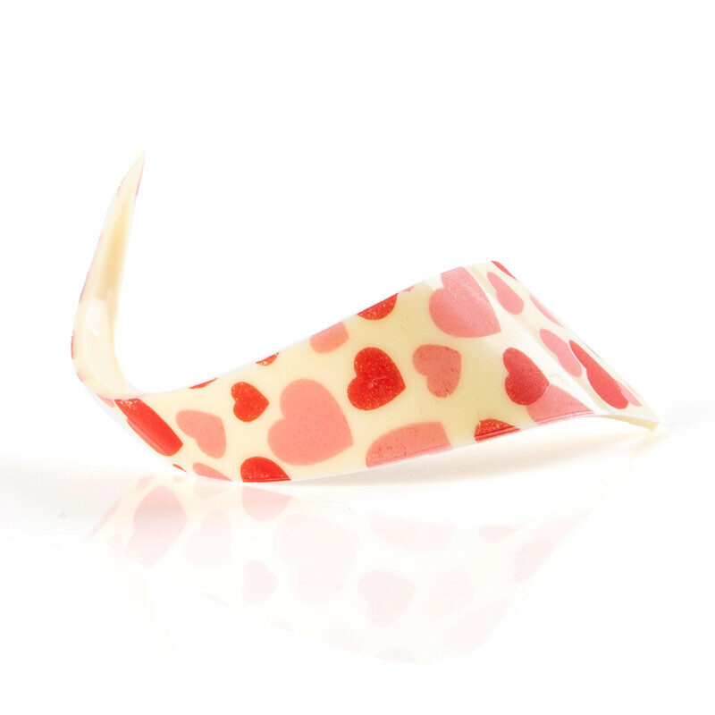 2068047 RED/PINK HEART BUCKLE 9CM WHITE CHOCOLATE 69PCS ***ON/ORDER***