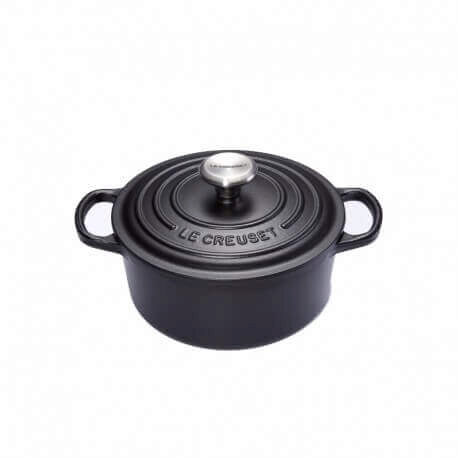 LE CREUSET COCOTTE RONDE 18CM NOIR 1.8L 2PSIGNATURE