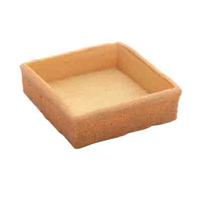 PIDY SHORTBREAD TARTLET VIERKANT 7X7CM H1.8CM BOTER TRENDY SCHELP 96 STUKS