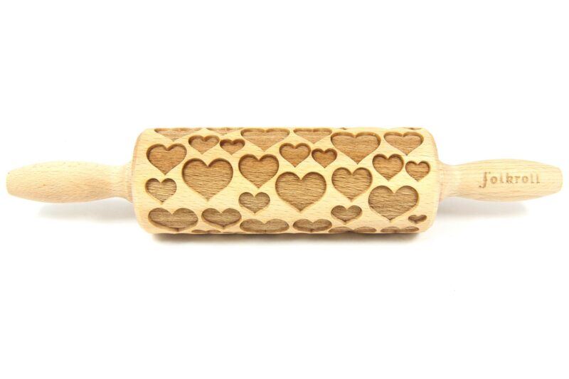 FOLKROLL ROULEAU BOIS JUNIOR 23CM "HEARTS"