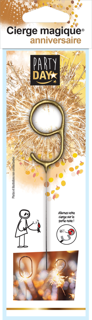 Gold Sparkler Number 9