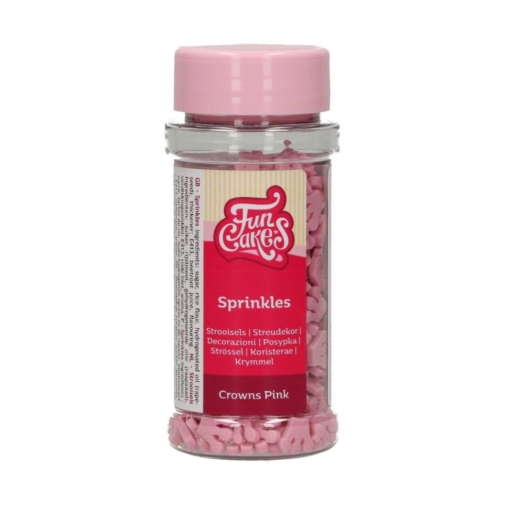 +FUNCAKES MIX DECORATION EN SUCRE COURONNES ROSE 45GR