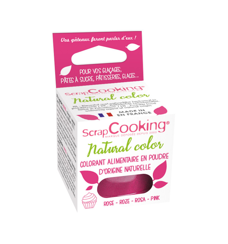 SCRAPCOOKING COLORANT ALIMENTAIRE NATUREL ROSE  10GR