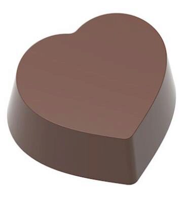 MAGNETIC HEART CHOCOLATE MOLD CW1000L13135X275MM -- 3X6 -- 11GR