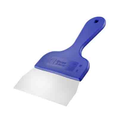 THERMO-HAUSER STAINLESS STEEL SPATULA BLUE HANDLE 15CM