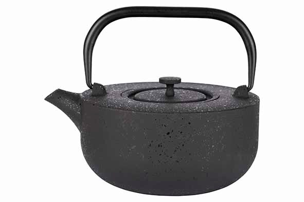 C&T CAST IRON TEAPOT 1.0L 15XH9CM ROUND BLACK