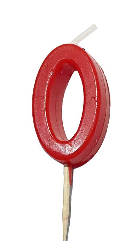 BOUGIE CHIFFRE PM PIC ROUGE N°0 12PCES