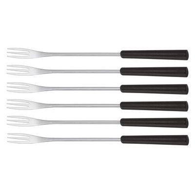 SPRING BLACK SAVOYARD FONDUE FORKS 6P 3 PRONGS