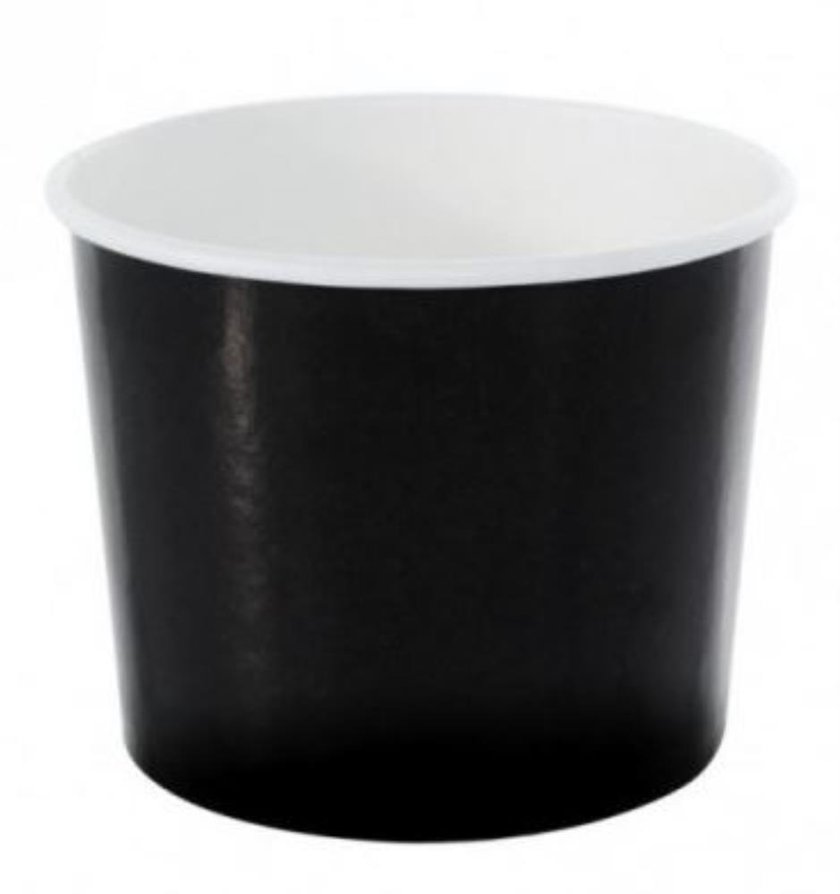 BLACK CARDBOARD ICE CREAM POT 320ML PACK OF 50