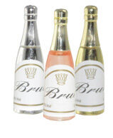 5,5 CM GEKLEURDE CHAMPAGNE FLES 6 STUKS