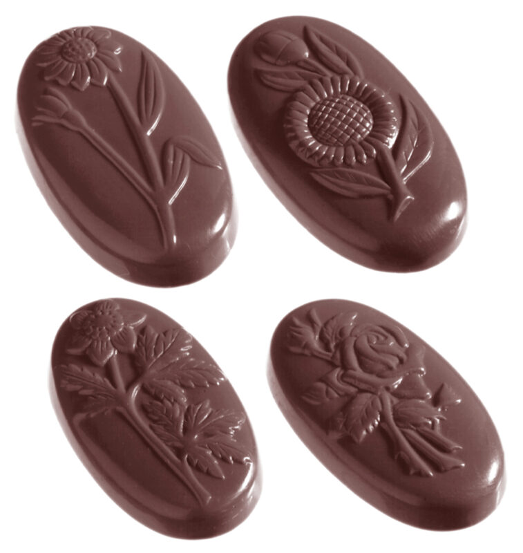 CARAK CW1188 10G OVAL FLOWER CHOCOLATE MOLD 2X7- 5.3X3XH0.9CM - DIFFERENT MODELS