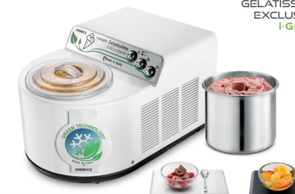 NEMOX EXCLUSIVE I-GREEN WHITE GELATO ICE CREAM MAKER 1.7 L 220V-240V **NEW**