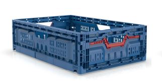 EURONORM FOLDABLE CONTAINER 60X40X17CM BLUE PERFORATED VOLUME 33L *SCDE*