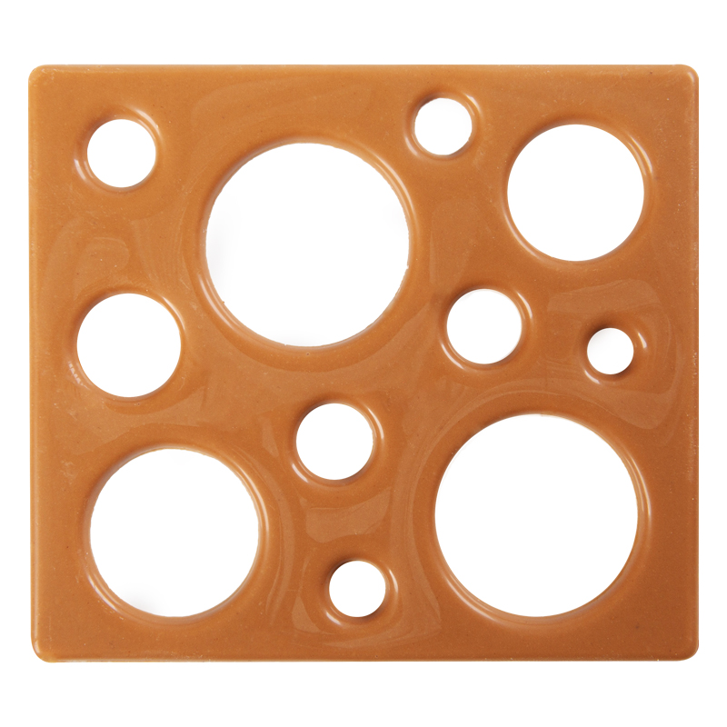 *FF*2015727 EMBOUT DE BÛCHE CARAMEL AVEC TROUS 9X8CM 40PCES ***S/CDE***
