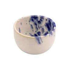 LE COQ PHOBOS WHITE BLUE DOTS CUP 8.5XH4.5CMSTONEWARE - LPHO019BB210085