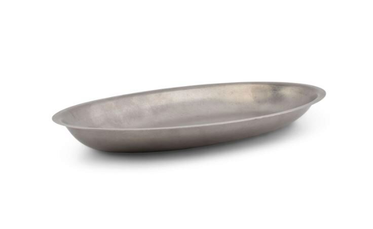 BONBISTRO PLAT OVAL ARGENT VINTAGE 30X18.5XH2.5CM - 791455