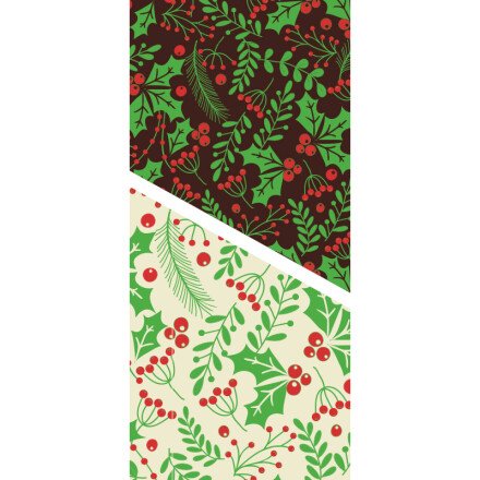 2046086 FEUILLE TRANSFERT FEUILLE HOUX VERT/ROUGE 30X40CM 30 PIÈCES ***S/CD***