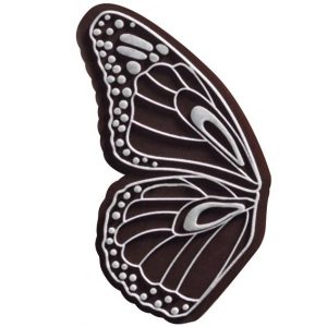 074268 PCB BUTTERFLY WINGS CN WITH EMBOSSED 2 DESIGNS 4.5X3.2 CM 72PCS ***S/CD***