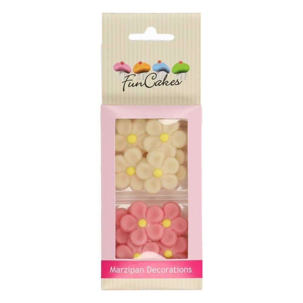 FUNCAKES MARSEPEIN DECORATIE MARGRIET WIT/ROZE 12