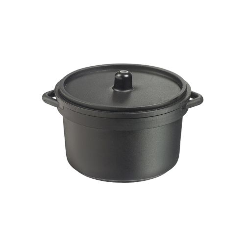 MINI COCOTTE WITH BLACK LID H5.3CM Ø5.5CM PP ES