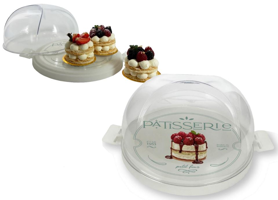 *FF*BOÎTE DE TRANSPORT POLYPROPYLENE POUR GATEAU 27 X 26 X 14 CM