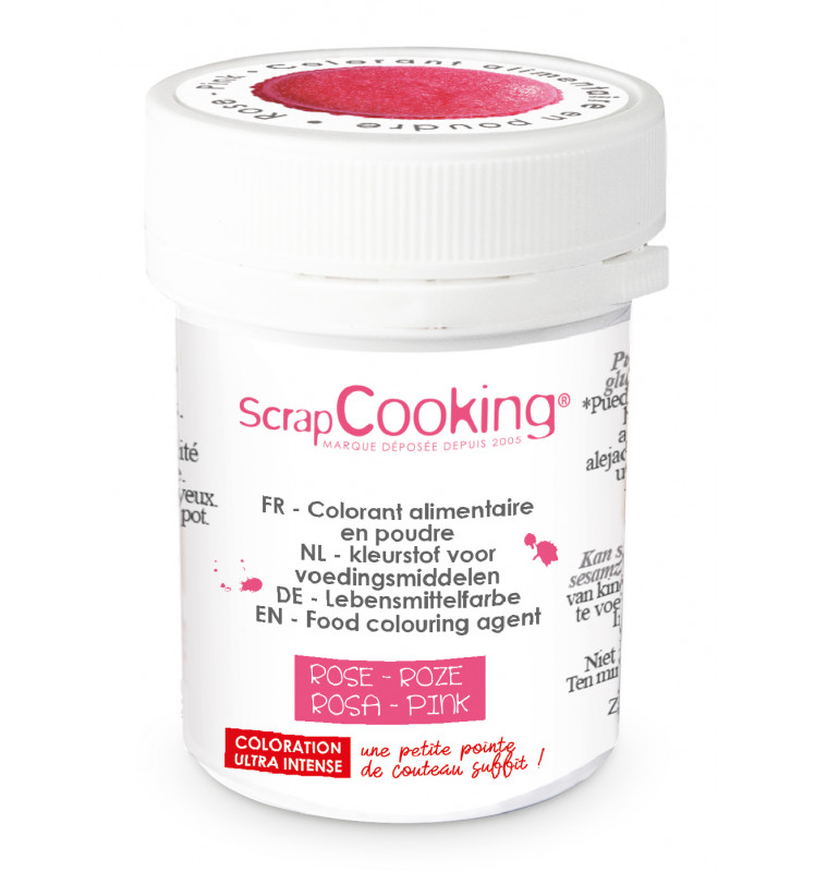 SCRAPCOOKING COLORANT ALIMENTAIRE HYDRO ROSE 5GR