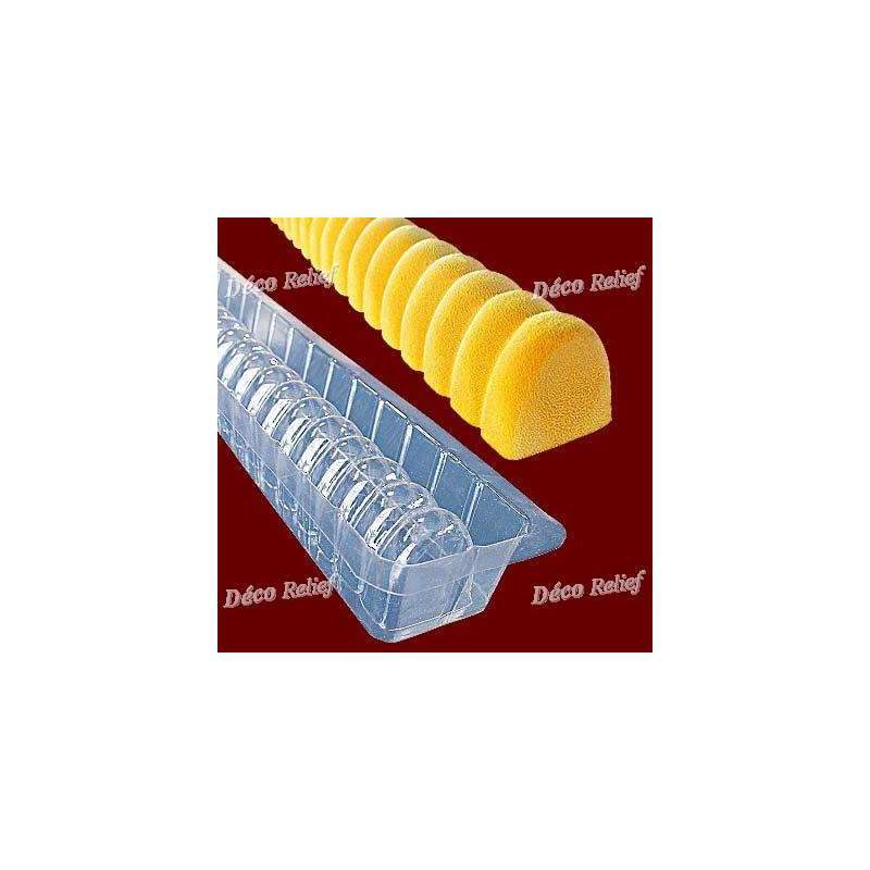 BUB13 PVC FLUTED LOG MOULD 50X4X4CM - 12PCS