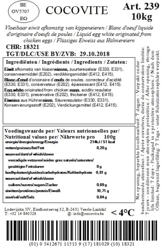 COCOVITE 239 VLOEIBARE EIWITTEN 10L