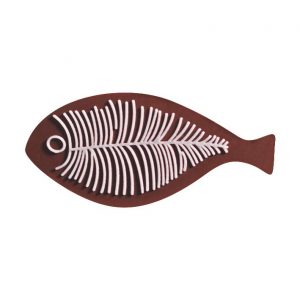 074136 PCB FISH CN WITH WHITE RELIEF BONES 5X2.3 CM 64PCES ***S/CD***
