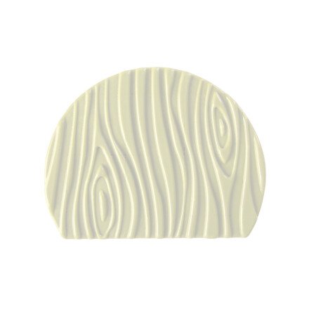 2015820 EMBOUT DE BUCHE EFFET BOIS CHOCOLAT BLANC 10X8CM 40 PIÈCES ***S/CD***