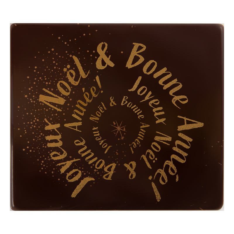 2015641 JOYEUX NOEL & BONNE ANNÉE LOG TOPPERS 9X8CM 40PCS ***ON ORDER***