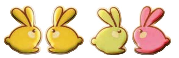 061162 PCB MINI LAPINS CB 6 DESIGNS 2,5X1,9 CM 252PCES ***S/CD***