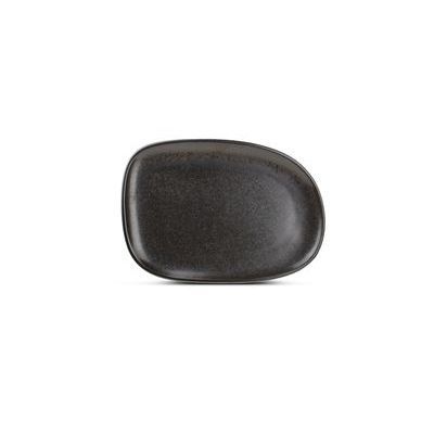 F2D BLACK CERES OVAL PLATE 33X23XHT2.5CM - 604602