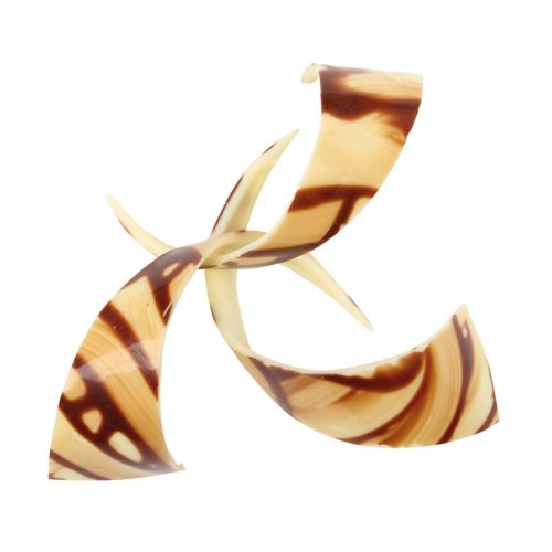 1032528 WITTE CHOCOLADEBRUINE MARMEREN GESP 9 CM 69 STUKS ***OP BESTELLING***