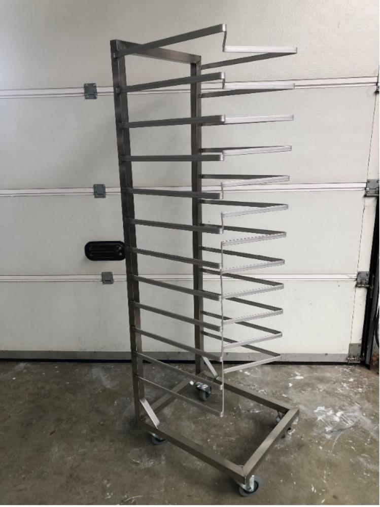 STAINLESS STEEL TROLLEY WITH M BRANCH 12 LEVELS MONOBLOCK