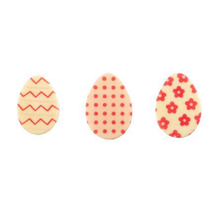 2069522 FLAT EGG CHOCO DECORATION L45X38MM120PC ***S/CDE***