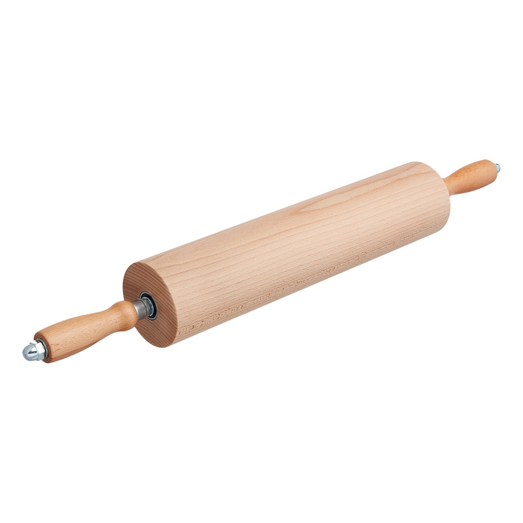 WOODEN ROLLING PIN 40CM WITH ROLLING HANDLES