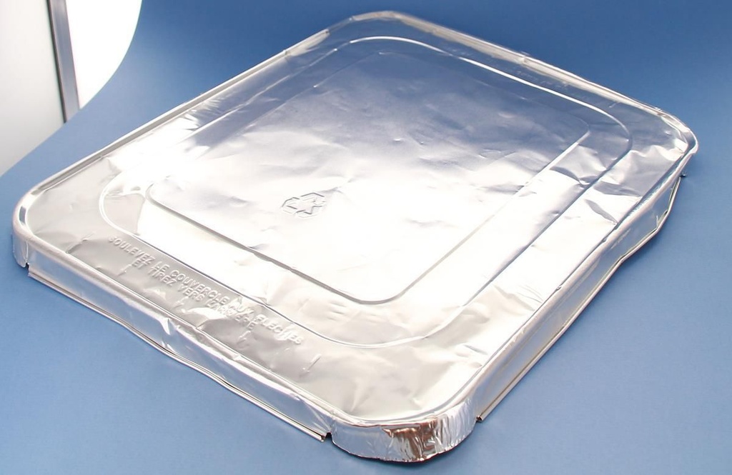 ALUMINUM LID 1/2 GN 323X262X WITH TAB 400PC *SCDE*