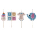 BABY BIRTHDAY CANDLES 4PCS