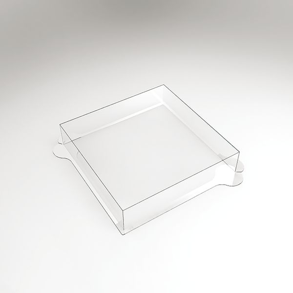 PCB Molds Entremets Square plat afgerond pr 100 stuks 18x18 cm D4 cm 100pces ***s/cd***