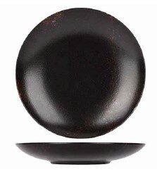 PROOF ETNA BLACK/BROWN ROUND DINNER PLATE 30XH4CM - 5694002
