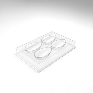 074245 PCB MOULDS INDIVIDUAL ENTRANCE DOME EGG 120 P. 10X6 CM H.3 CM WITH LEGS 30PCES ***S/CD***