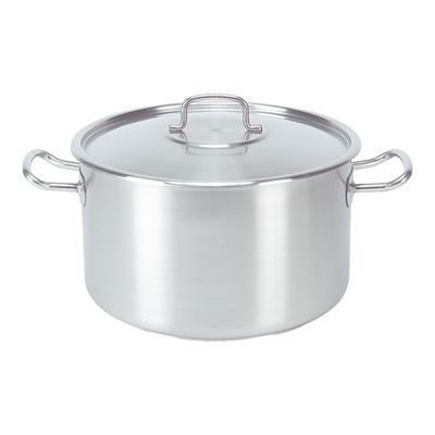 PUJADAS MARMITE MI-BASSE INOX 45XH28CM-45L A/COUVERCLE